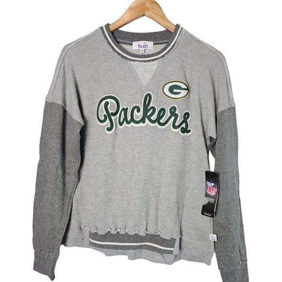 NFL Green Bay Packers Sweatshirt Womens Small Embroidered 3D Football - Picture 1 of 10